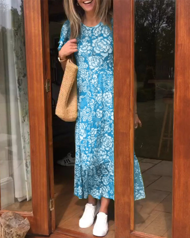 Floral Long Sleeve Maxi Dress