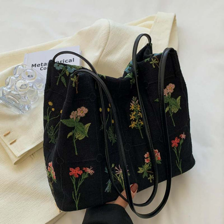 Iris | Vintage Flower Embroidery Bag