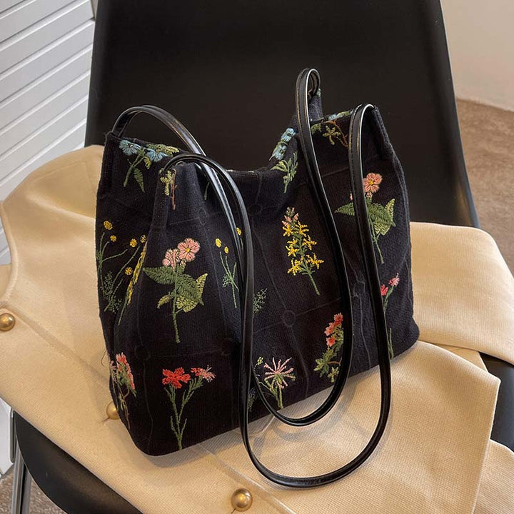Iris | Vintage Flower Embroidery Bag