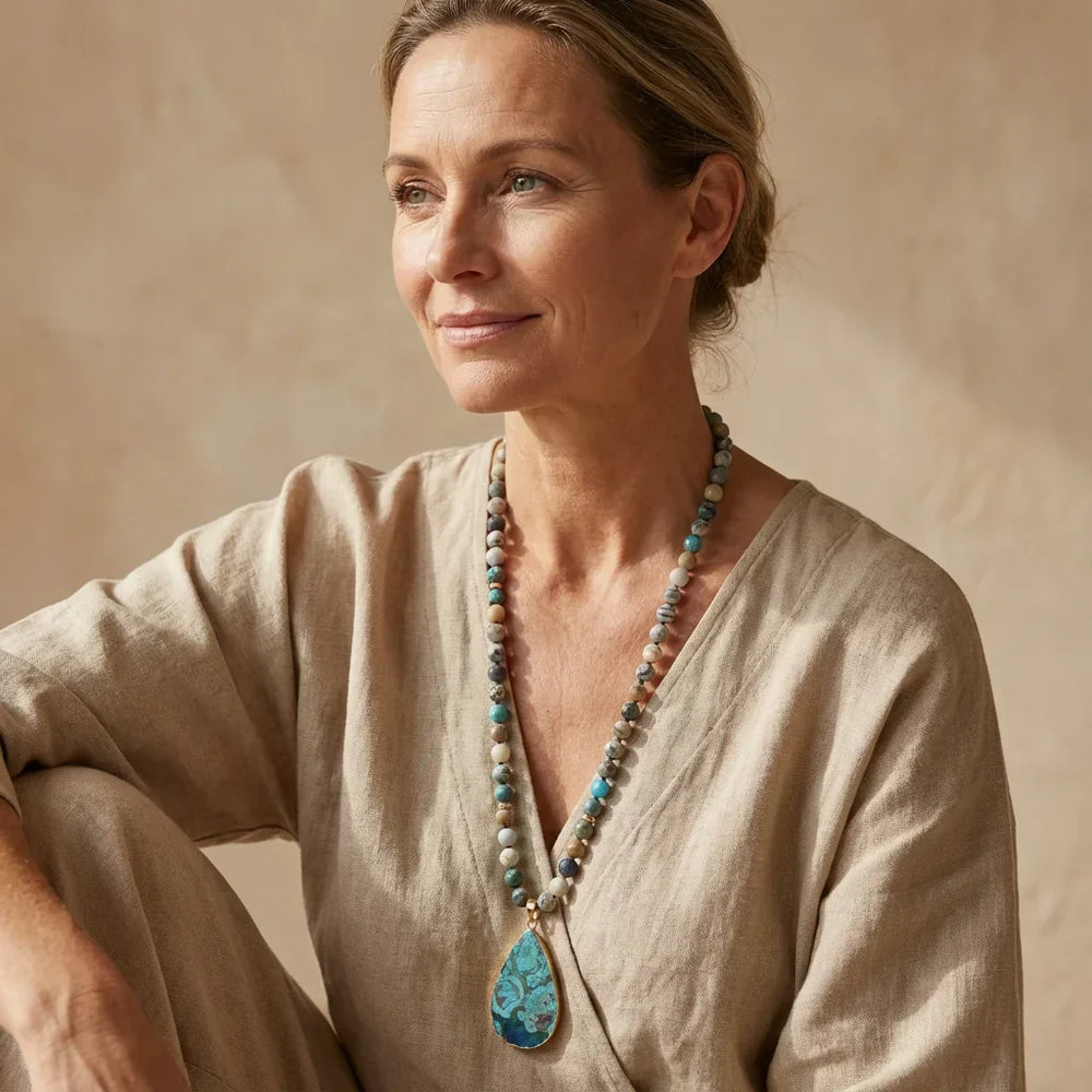 Wren | Flowing Ocean Jasper Necklace