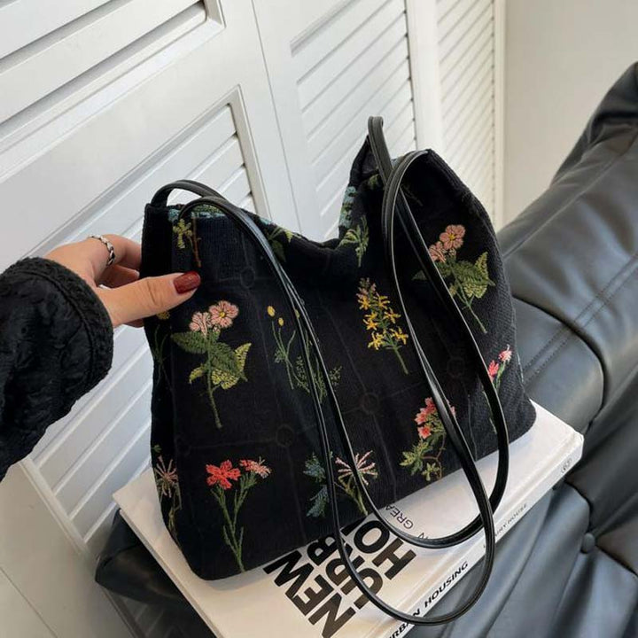 Iris | Vintage Flower Embroidery Bag