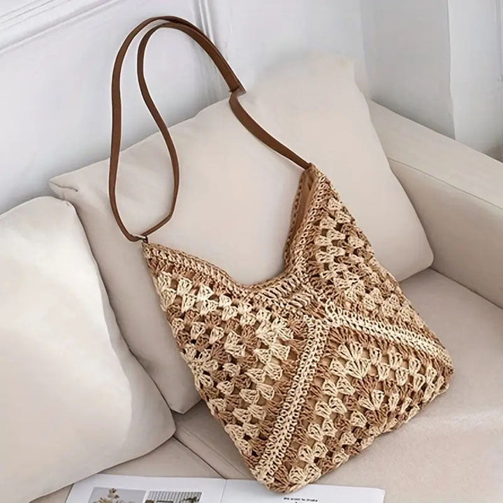 Clover 2 | Straw Beach Bag