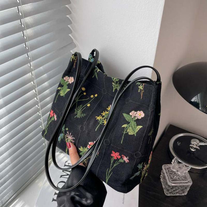 Iris | Vintage Flower Embroidery Bag
