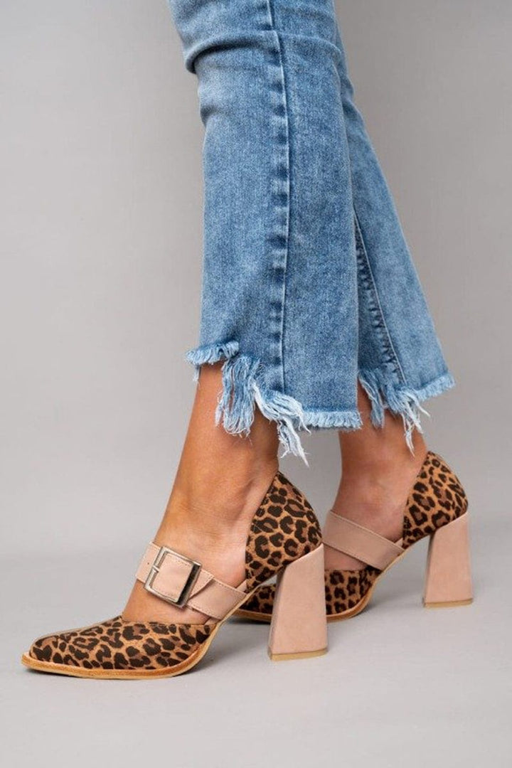 Geneva | Bold leopard print block heels
