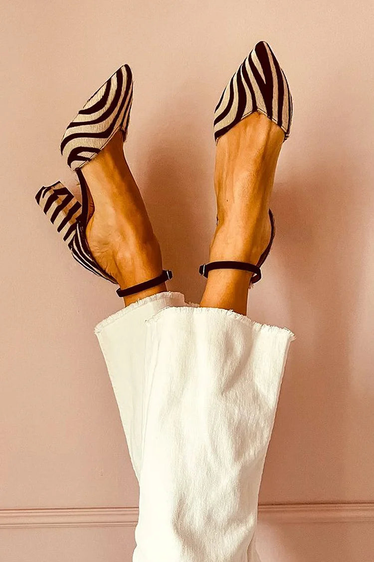 Vittoria | Stiletto Heels with Zebra Print