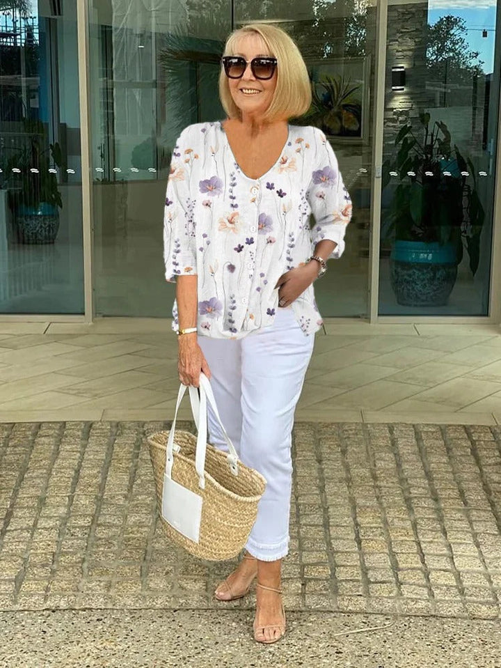 Simone | Three-Quarter Sleeve Blouse