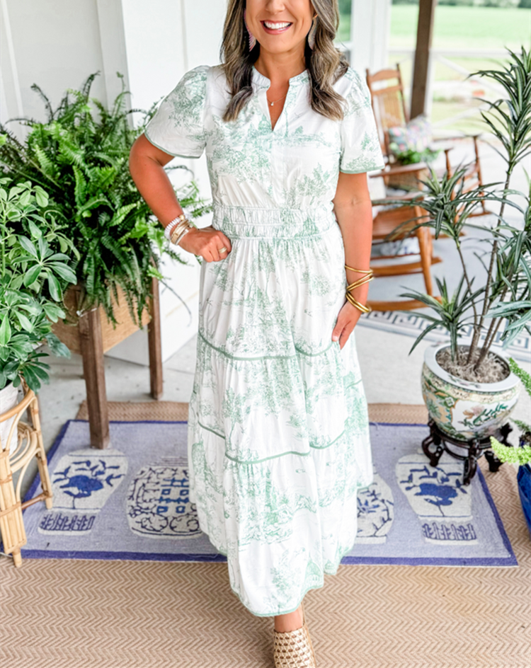 Classic Floral Maxi Dress