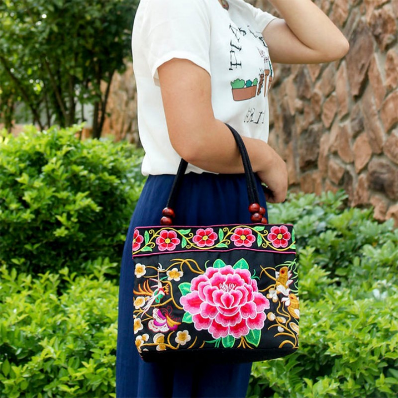 Sage | Vintage Floral Embroidered Bag