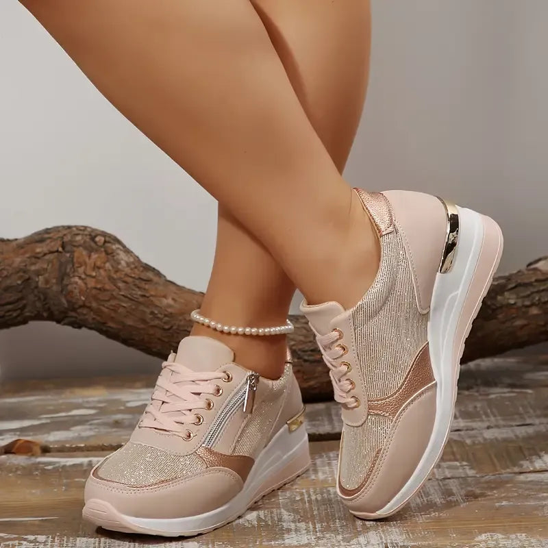 Nora | Lace-Up Orthopedic Side-Zip Sneaker