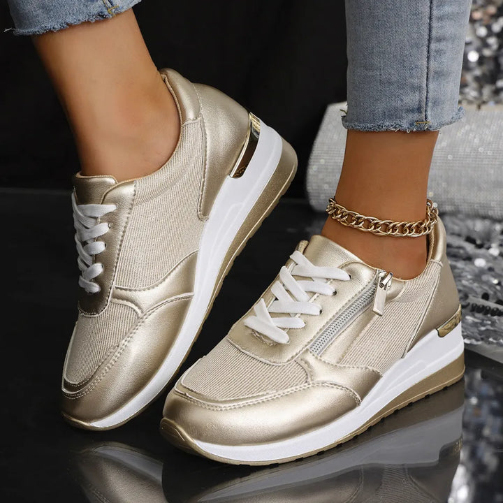 Nora | Lace-Up Orthopedic Side-Zip Sneaker