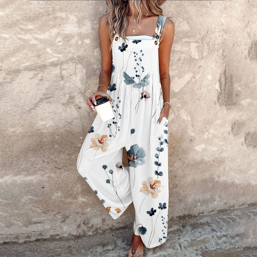 Daisy Meadow Print Dungaree