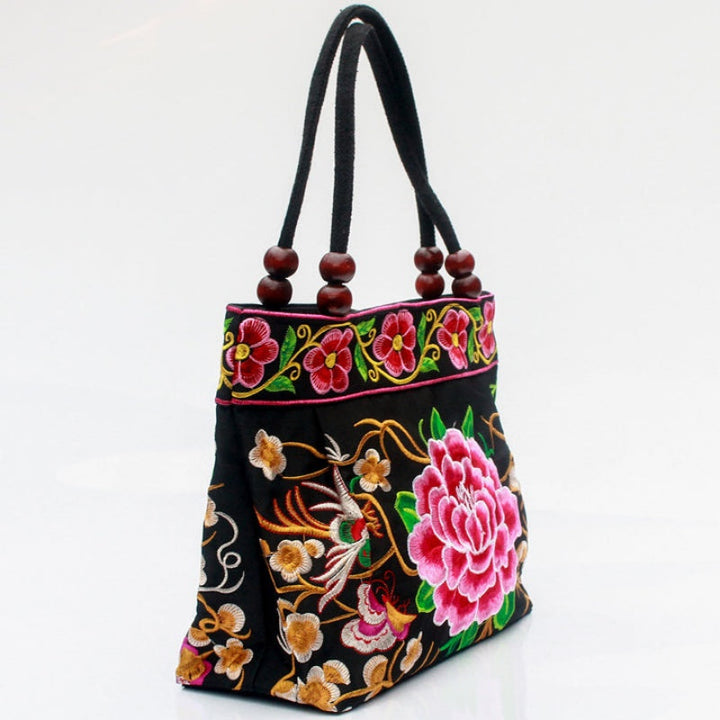 Sage | Vintage Floral Embroidered Bag