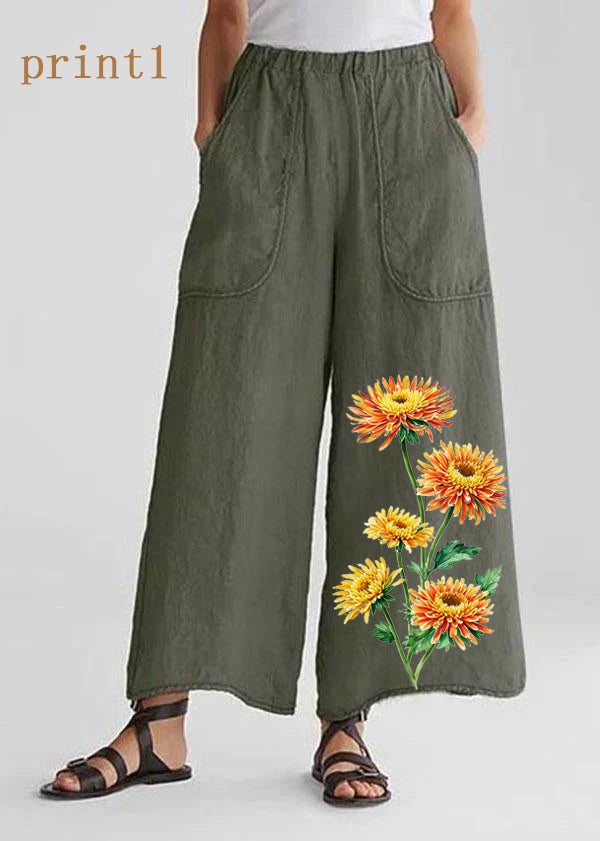 Casual Cotton Linen Wide-Leg Pants