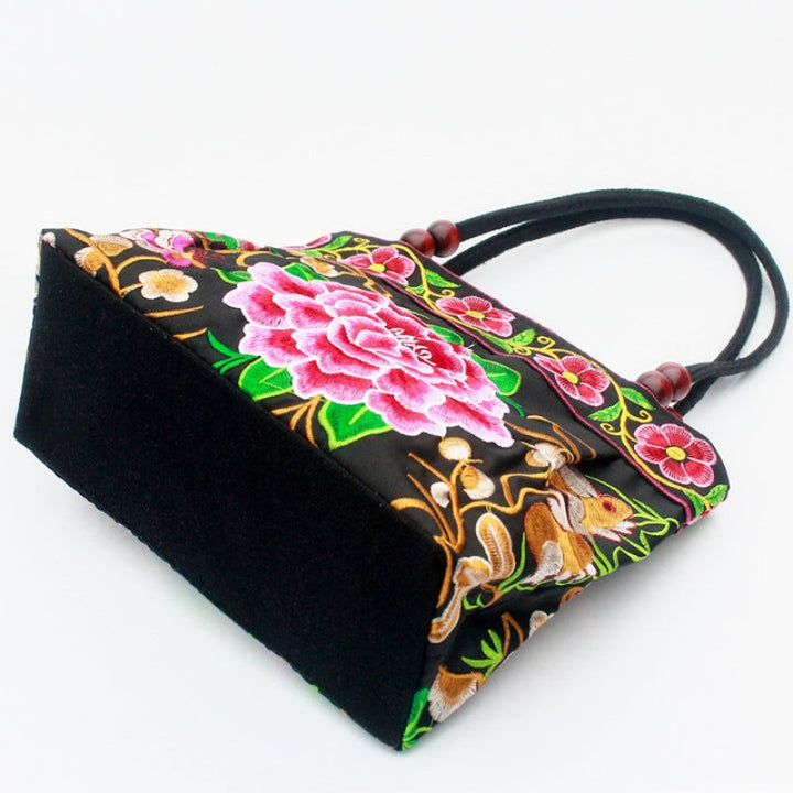 Sage | Vintage Floral Embroidered Bag