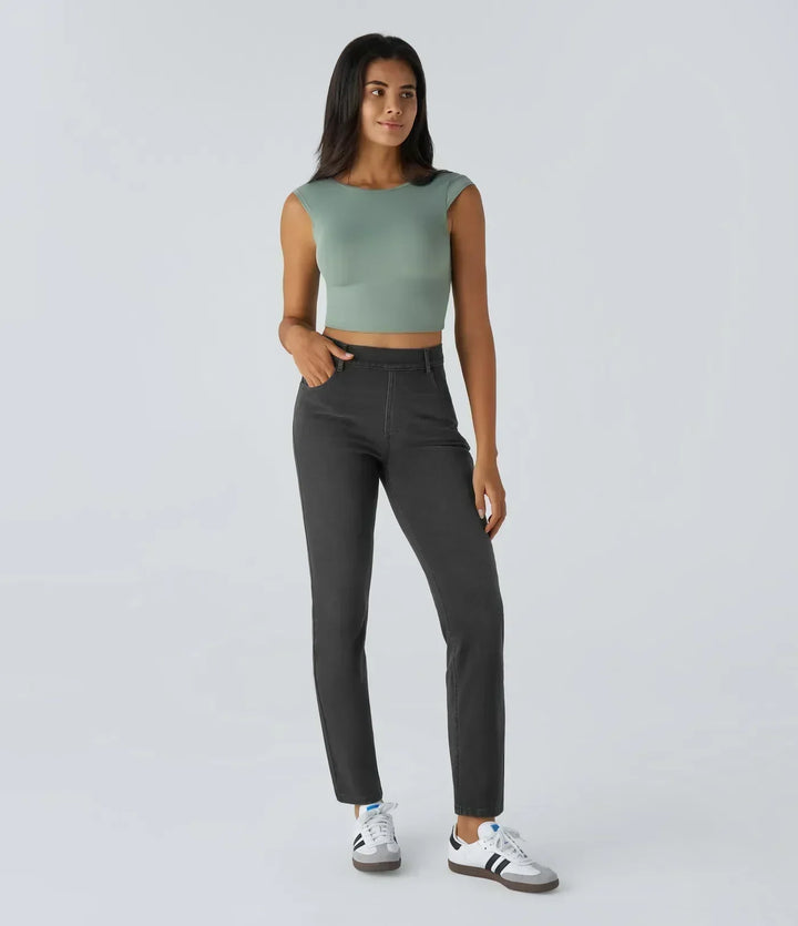 High Waist Elastic Comfort Pants