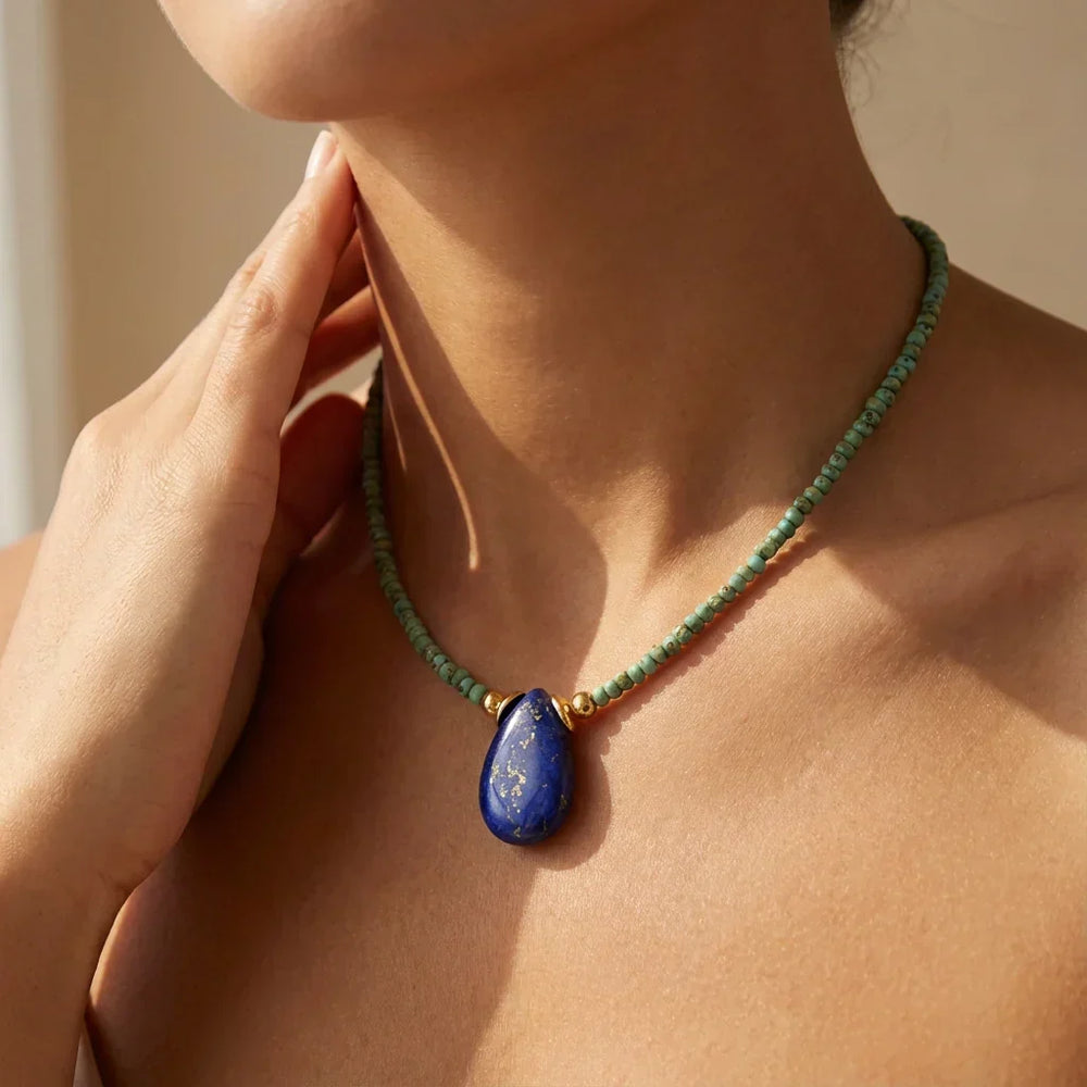 Bella | Lapis Lazuli Drop Necklace