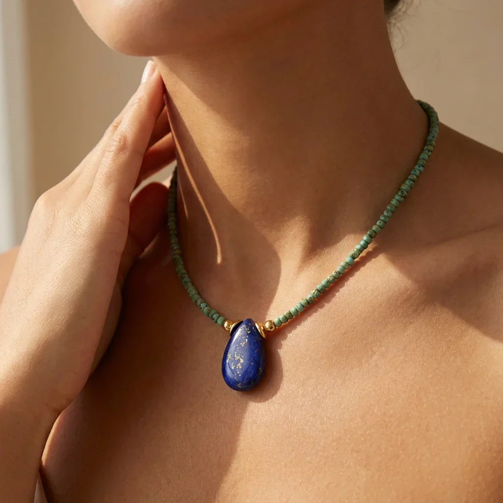 Bella | Lapis Lazuli Drop Necklace