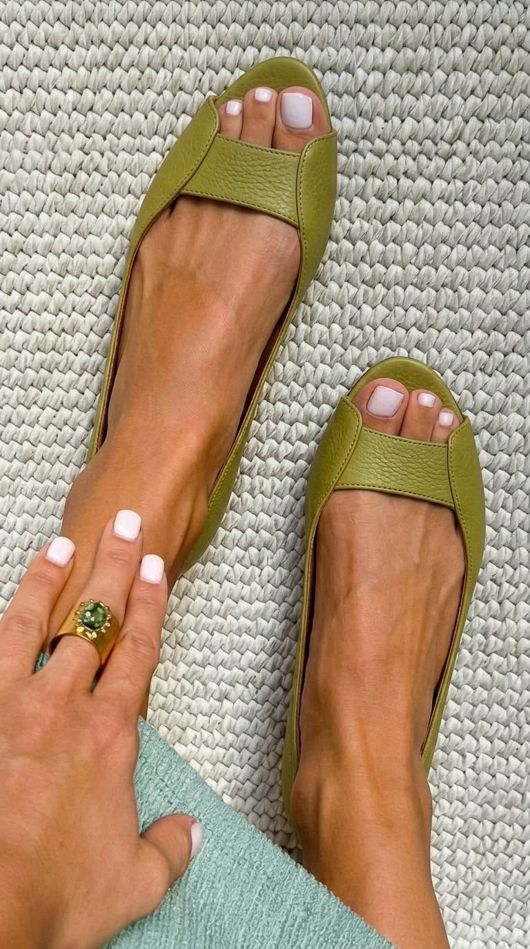Balbina | Textured Metallic Ballet Flats for Summer