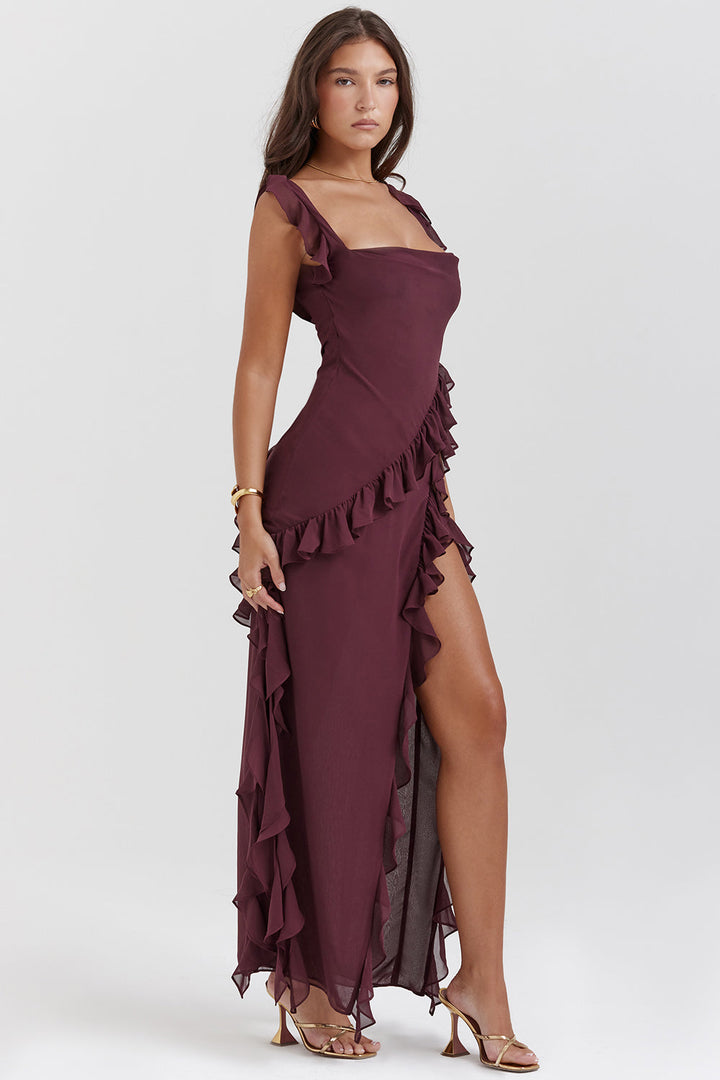 Radiant Ruffled Midi Dress
