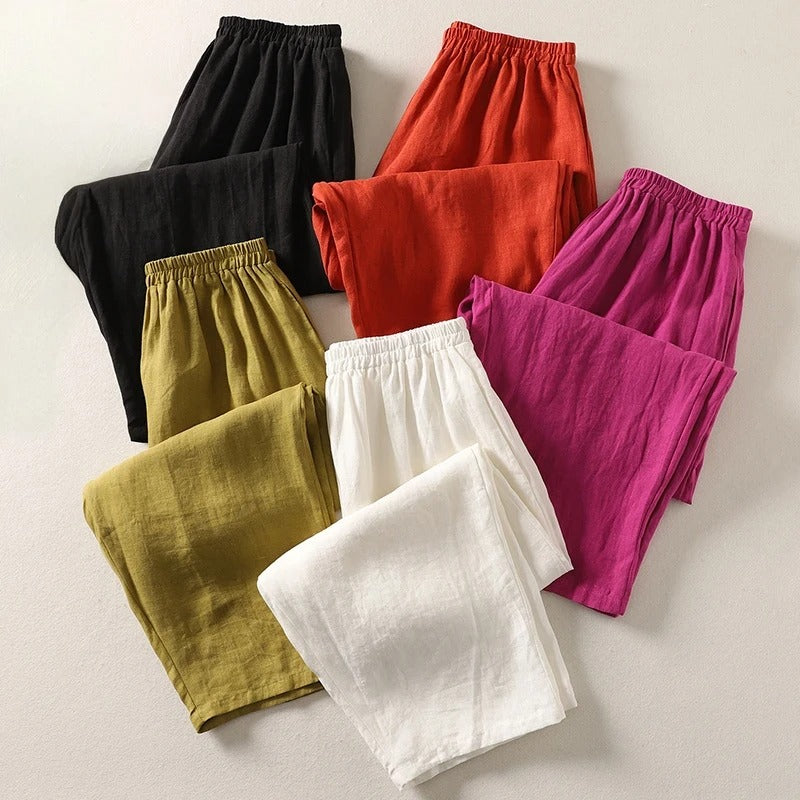 Amalia | Fluid Cotton Linen Pants
