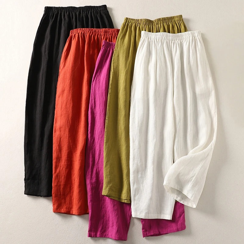 Amalia | Fluid Cotton Linen Pants