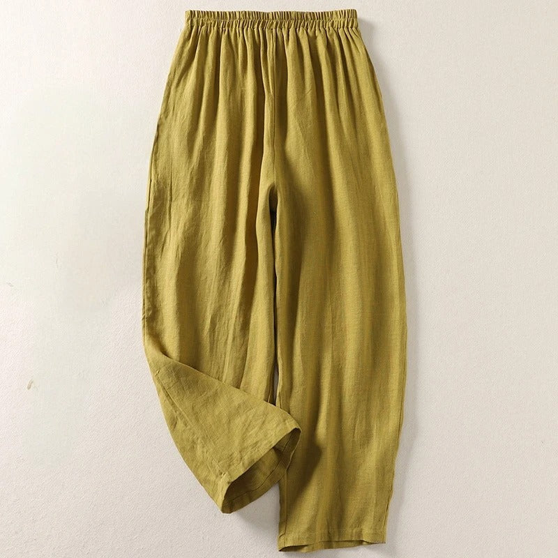 Amalia | Fluid Cotton Linen Pants