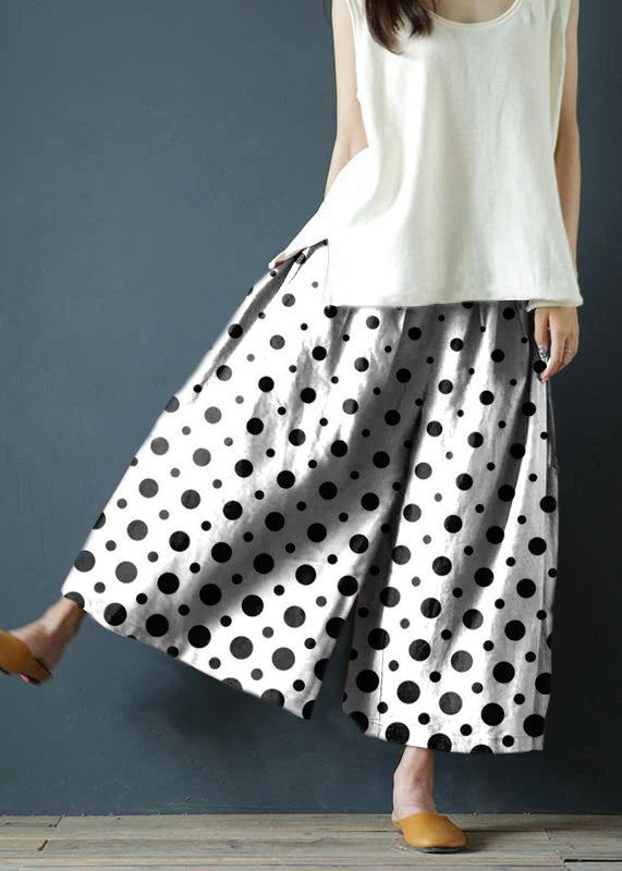 Cotton Linen Wide-Leg Pants