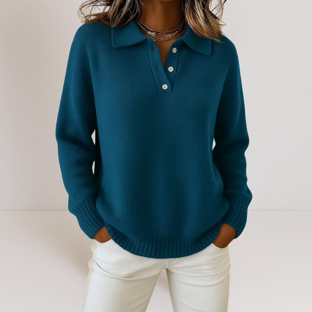 Olivia | Soft Collared Knit Jumper