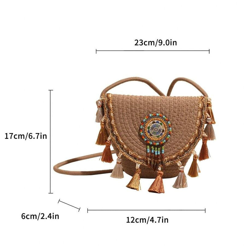 Waffle | Woven Straw Shoulder Bag