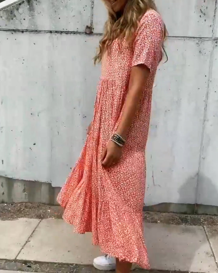 Floral Short Sleeve Dress