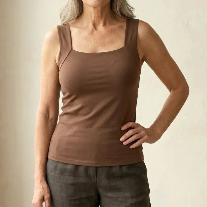 Lourdes Sleeveless Top with Built-in Bra