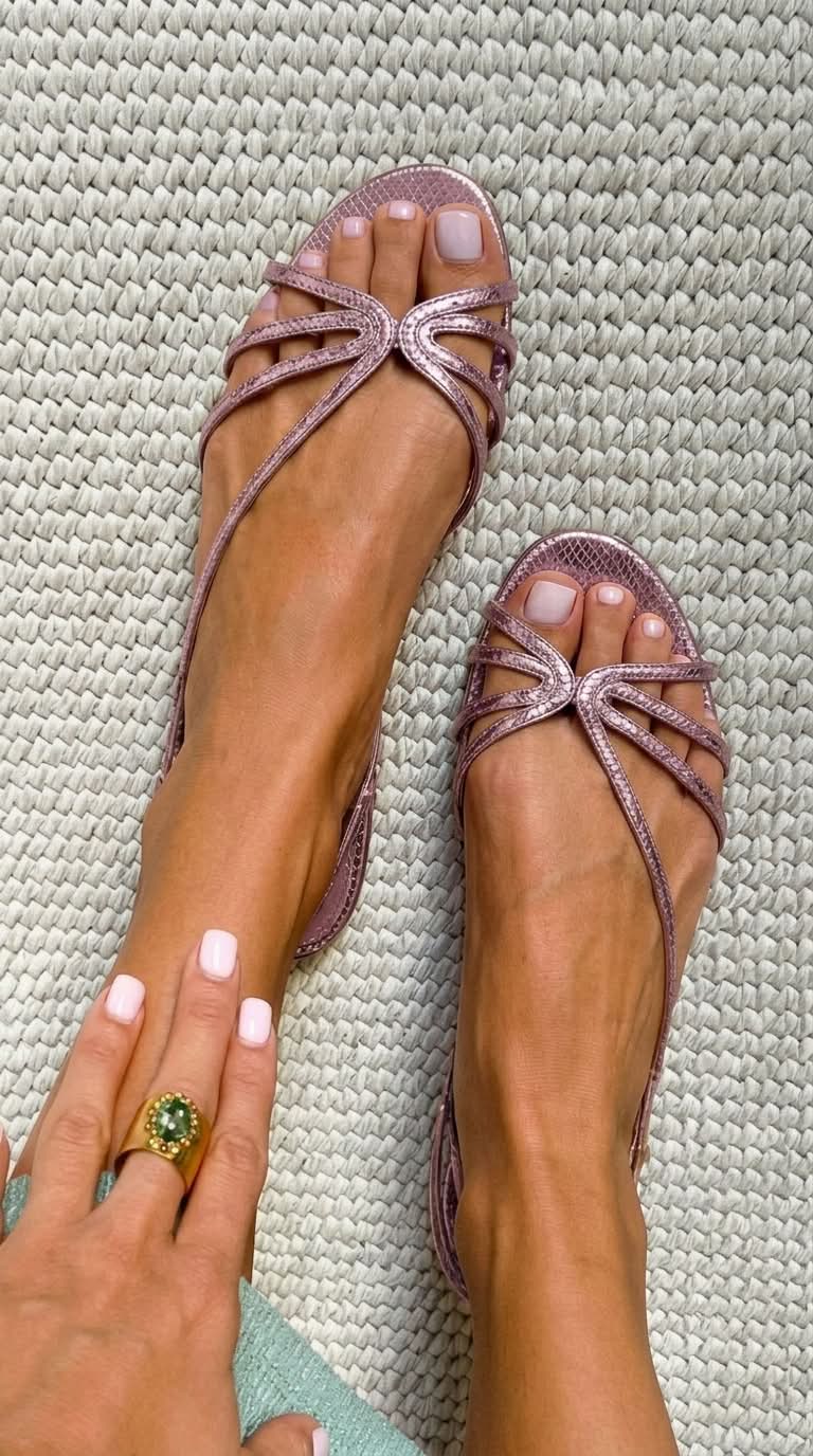 Deila | Metallic Strap Sandals for Summer