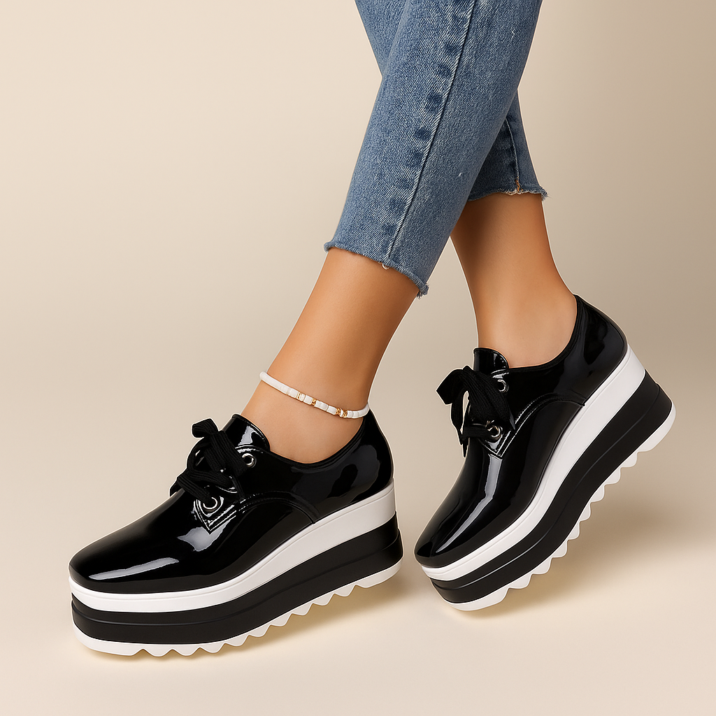 Verona | Gloss Orthopedic Platform Sneaker