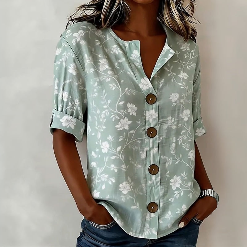 Poppy | Vintage Floral Print Blouse