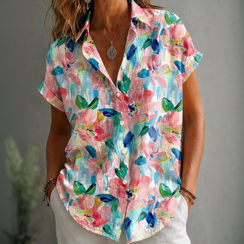 Nora | Vintage Floral Print Blouse