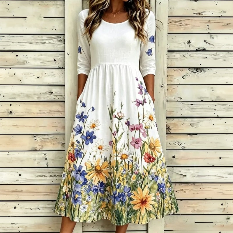 Iris | Casual Dress with Floral Pattern