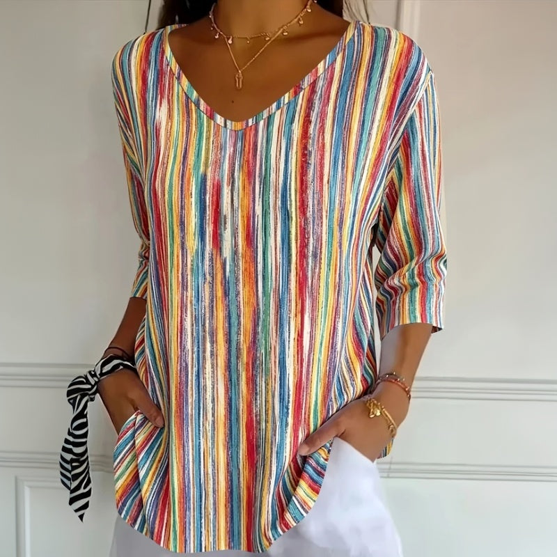Ruby | Colorful Striped T-Shirt