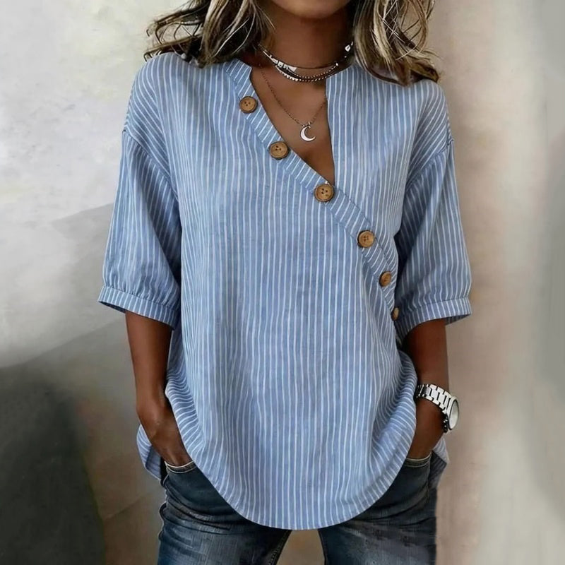 Elle | Vintage Striped Blouse