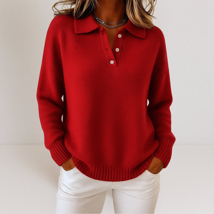 Olivia | Soft Collared Knit Jumper