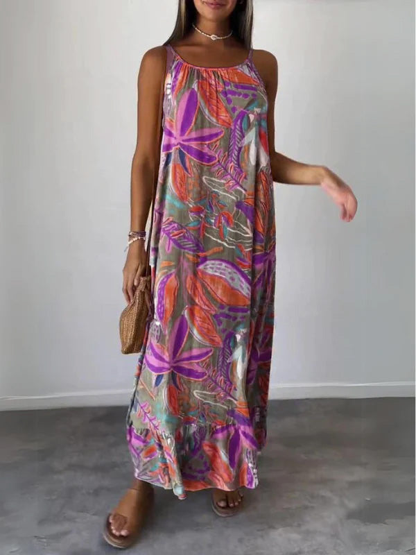 Comfortable Floral Midi Dress