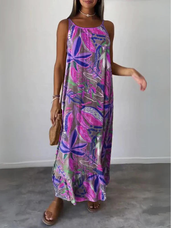 Comfortable Floral Midi Dress