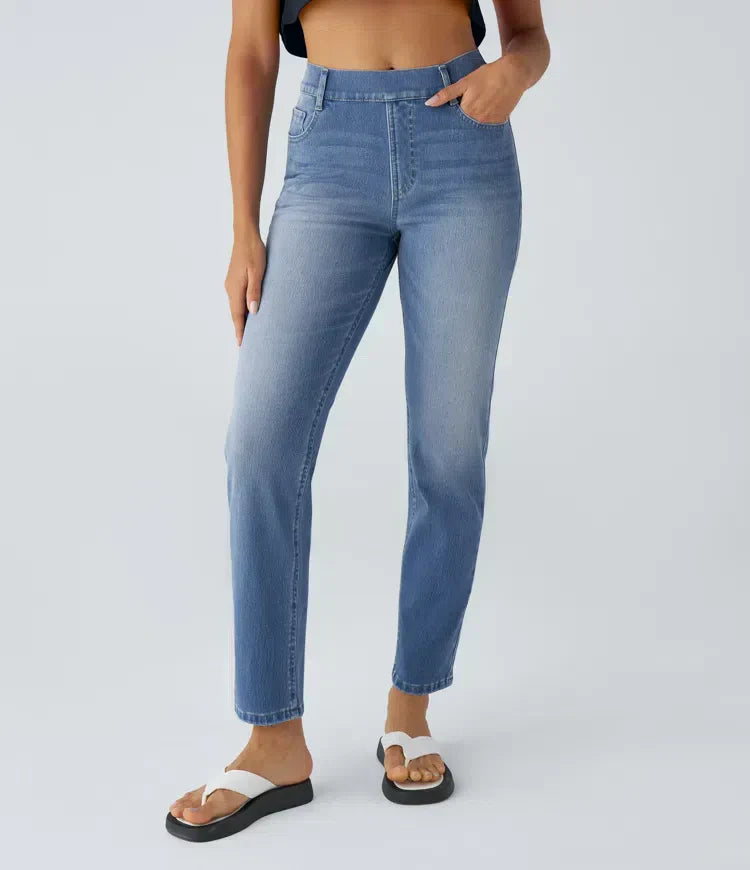 High Waist Elastic Comfort Pants