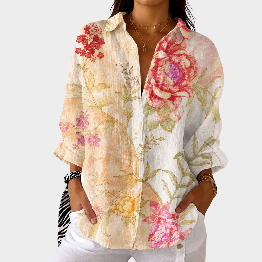 Delphine | Colourful Print Blouse