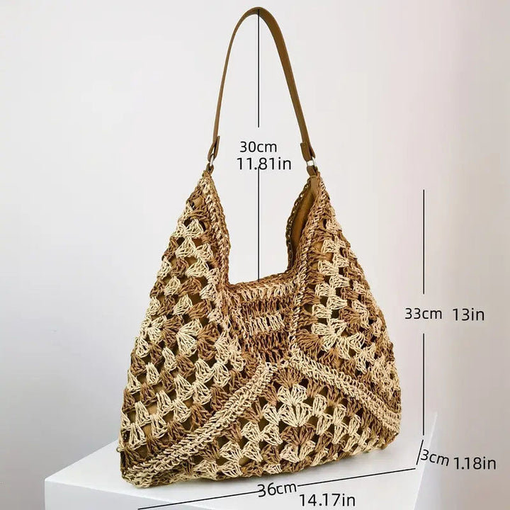Clover 2 | Straw Beach Bag