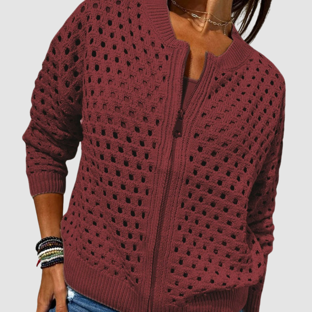 Desiré Premium Knit Cardigan with Zipper