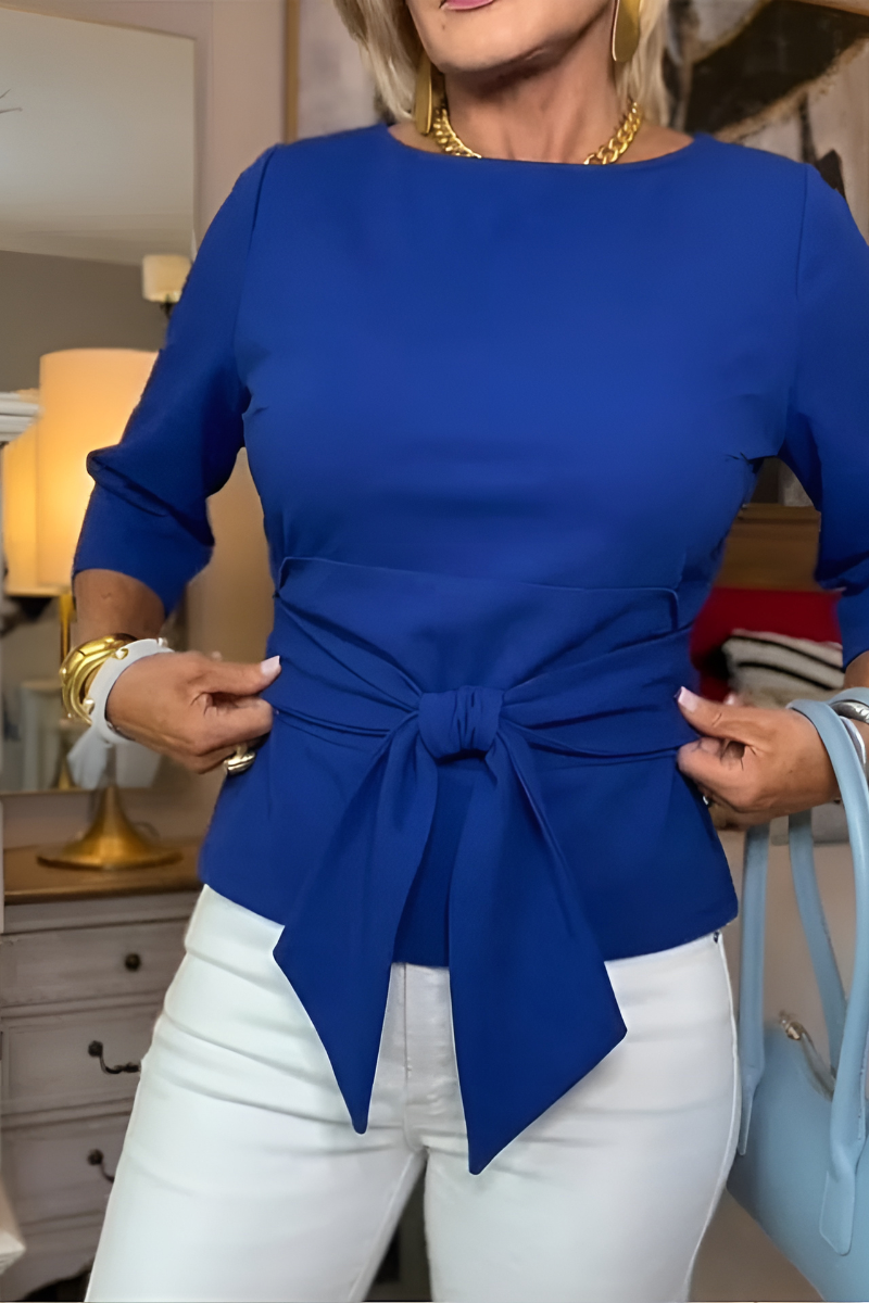 Conception Elegant top with a bow at the waist
