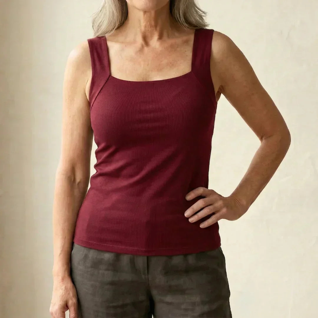 Lourdes Sleeveless Top with Built-in Bra