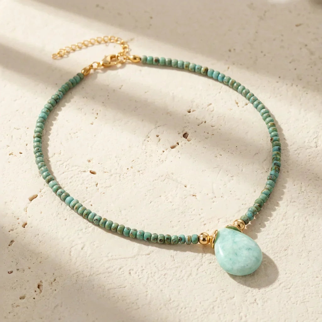 Willow | Amazonite Drop Necklace
