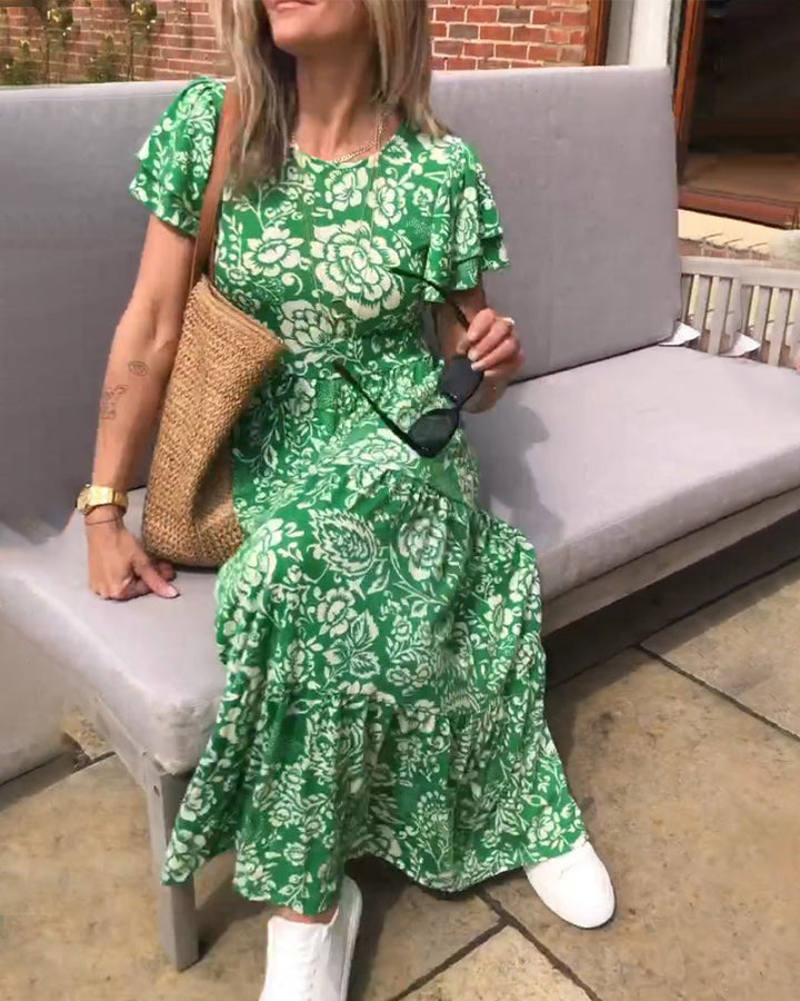 Floral Long Sleeve Maxi Dress