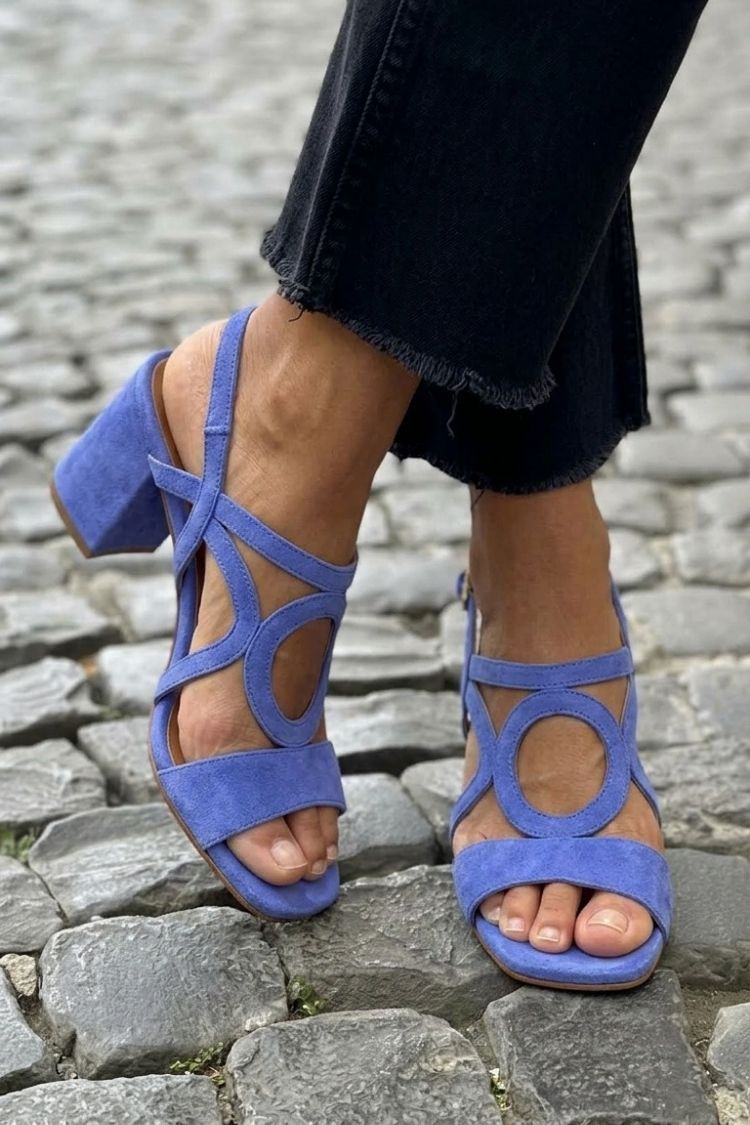 Caliope | Square Toe Heels with Round Cut for Summer